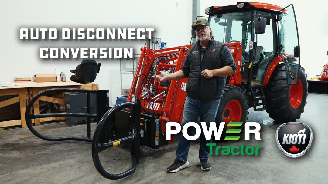 Power Tractor's HLA Auto Disconnect Conversion feat. KIOTI RX7320
