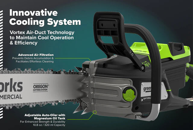 OPTIMUS 82V 3.6kw 18" Chainsaw Kit with CORE400 Battery & DP Charger | OCS600-C4DP-18