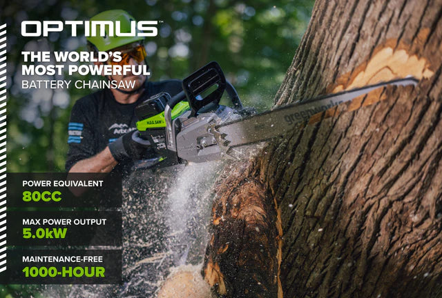 OPTIMUS 82V 5.0kw 24" HOG Chainsaw Kit with CORE530 Battery & DP Charger | OCS800-C5DP-24