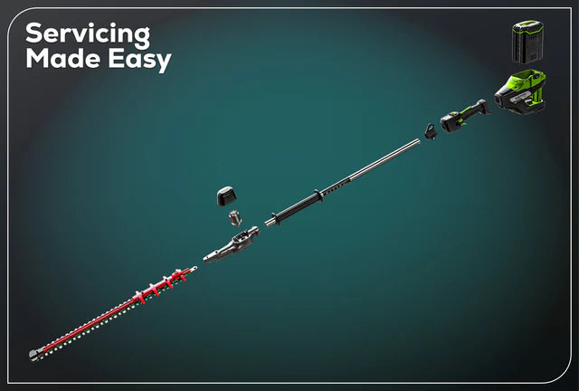 Optimus 82V Short Pole Fixed Hedge Trimmer with CORE300 Battery and Dual-Port Charger | PH302F-C3DP