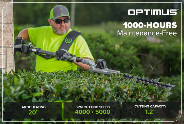 Optimus 82V Articulating Mid Pole Hedge Trimmer with (1) Core300 and Dual Port Charger | PH482AC