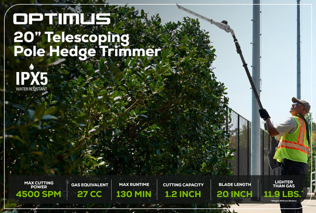 Optimus 82V Telescoping Hedge Trimmer with CORE300 Battery and Dual-Port Charger | PH662TC