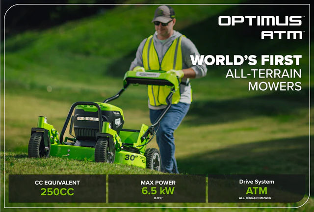 Optimus 82V 30" All-Terrain Mower with Swivel Casters | ATM30C