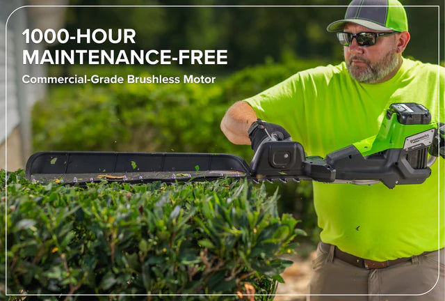 Optimus 82V 30" Single Sided Hedge Trimmer with (1) Core300 and Dual Port Charger | HT301S-C3DP