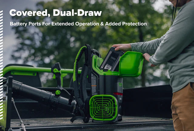Optimus 82v 36N BP Blower with (2) 8Ah Batteries and Dual Port Charger | BB361-82DP