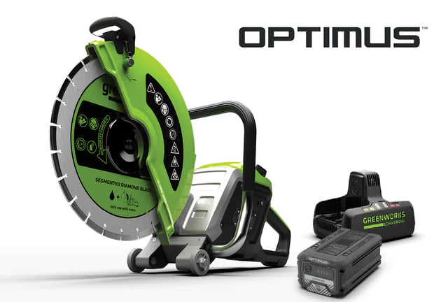 Optimus 82V 14” Power Cutter With (1) 7.2 Ah Battery and Dual Port Charger | PC141-C5DP
